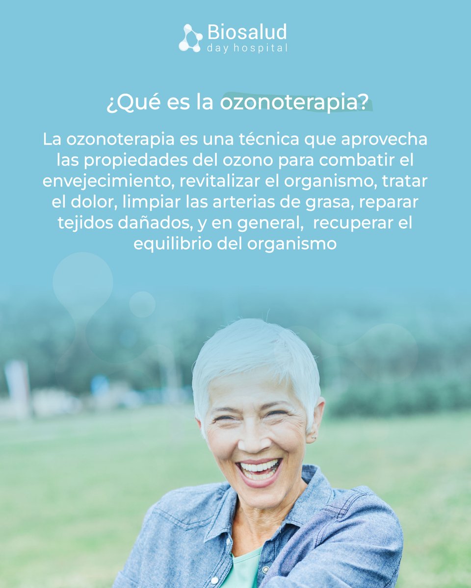 biosalud's tweet photo. 🌿OZONOTERAPIA:revitaliza tu salud desde adentro

La ozonoterapia es una técnica que:

✨ Combate el envejecimiento
✨ Trata el dolor
✨ Limpia arterias de grasa
✨ Repara tejidos
✨ Recupera el equilibrio del organismo

En @biosalud aplicamos esta terapia
https://t.co/wWgIYkYrnf https://t.co/BW2tRafAj4