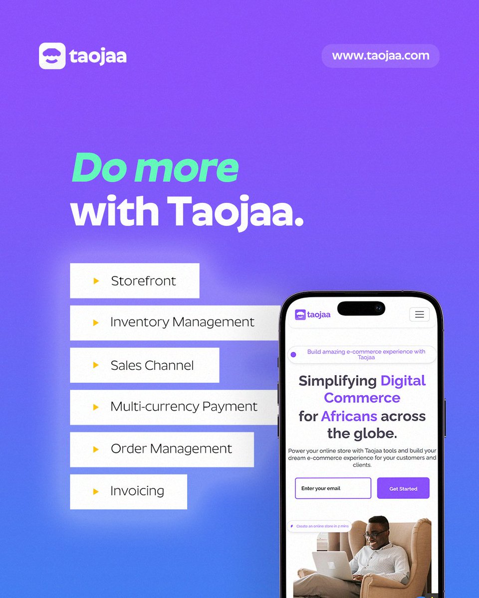 taojaaHQ's tweet photo. Why settle for less, when you can have more😎

#Taojaa #DigitalCommerce https://t.co/XATnbekDiA