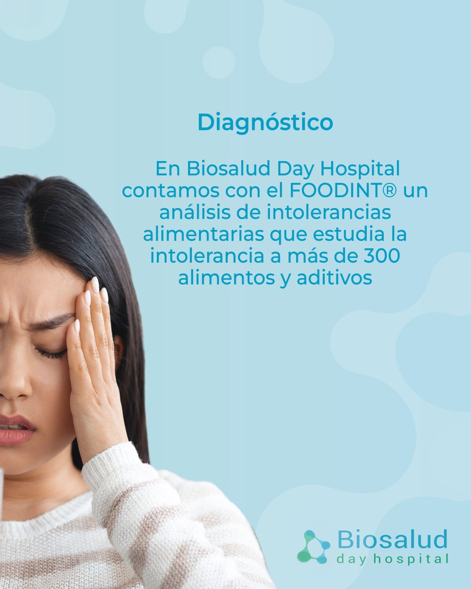 biosalud's tweet photo. 🥦🍞 ¿Sufres molestias digestivas frecuentes? Podrían ser intolerancias alimentarias.

💡 En Biosalud Day Hospital te ayudamos a identificar qué alimentos pueden estar afectando tu salud con el test FOODINT®, que analiza más de 300 alimentos y aditivos

https://t.co/T39TA7ptgG https://t.co/PJemepDNEJ