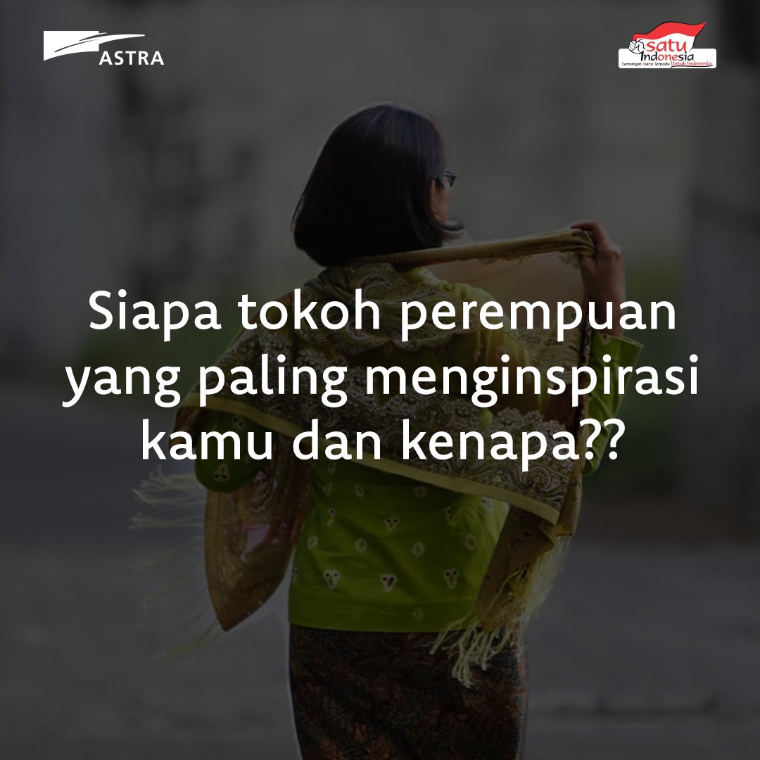 ‼️ Giveaway alert ‼️

Dalam rangka memperingati Hari Kartini, yuk apresiasi perempuan hebat di sekitarmu! Mulai dari ibumu, gurumu, sahabatmu atau bahkan kamu sendiri!✨ 

Dapatkan kesempatan memenangkan saldo AstraPay masing-masing senilai Rp200.000 untuk 10 orang pemenang!