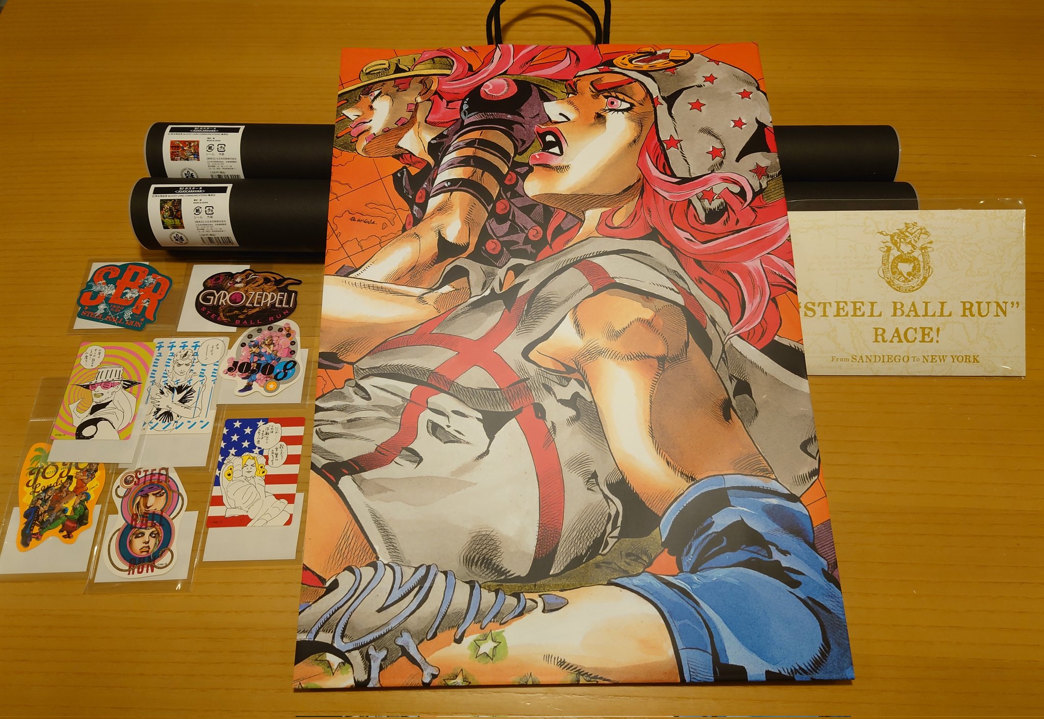 ジョジョキャラバン　jojo 箔押しクリアカード全ABbox２０種類 ジョジョキャラバン jojo 箔押しクリアカード全ABbox20種類