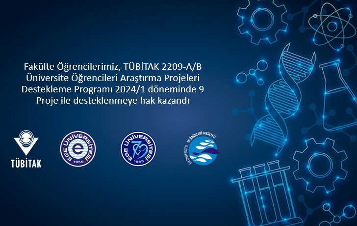 TÜBİTAK tarafından 2024/1  döneminde açılan 2209-A ve 2209-B proje çağrılarına  öğrencilerimizin 8 adet 2209-A projesi ve 1 adet  2209-B projesi desteklenmeye hak kazanmıştır. <a href="/ProfNecdetBudak/">Prof.Dr.Necdet BUDAK</a> <a href="/halilsen35/">Halil</a>
