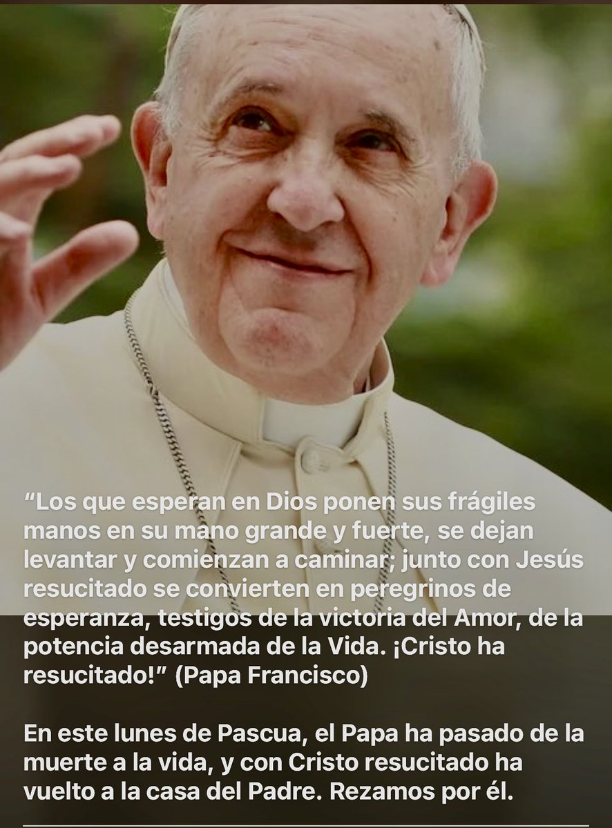 David61136's tweet photo. #CristoHaResucitado esta es nuestra fe y el Santo Padre ya nos precede e intercede por nosotros https://t.co/23shIfmt3D