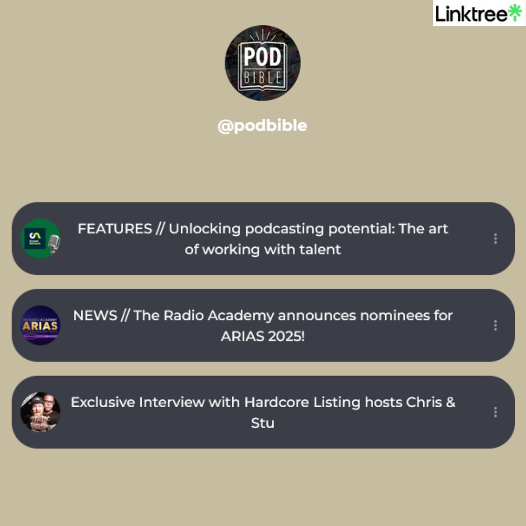 podbible's tweet image. Have you missed any of our articles from the last few weeks? Just click on the link below to get caught up!
linktr.ee/podbible
#podcast #podcasting #podlife #podernfamily #linktree