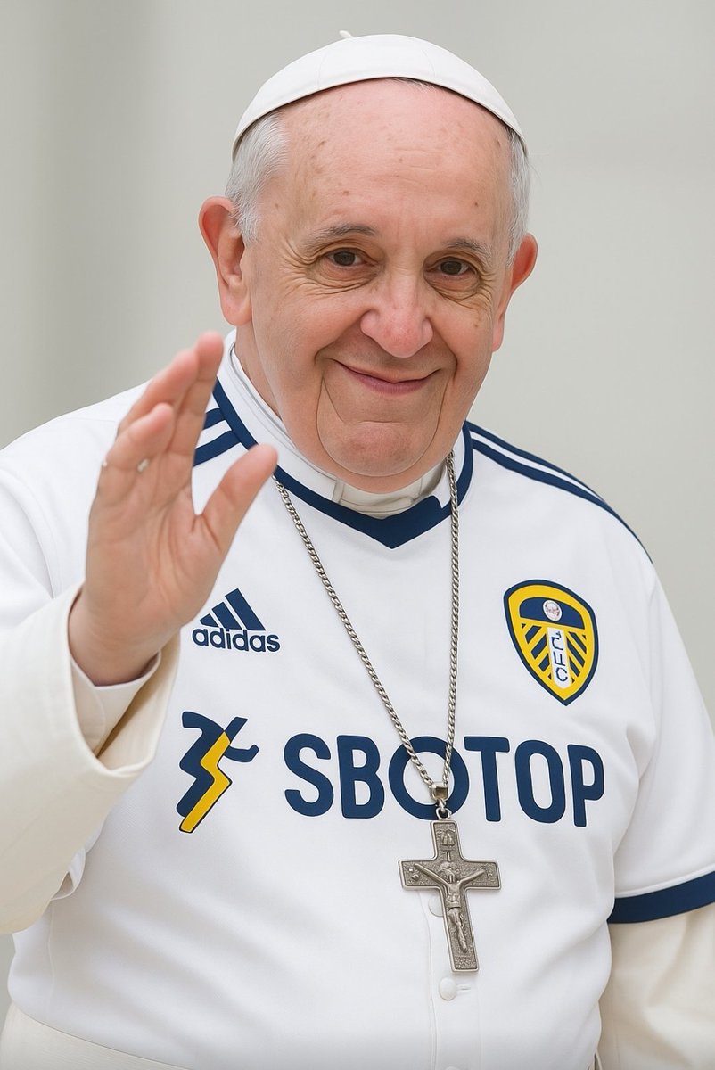 LeedsPink's tweet photo. Come on Leeds, do it for Pope Francis 
#LUFC #popefrancis https://t.co/Wi1RTDdIuO