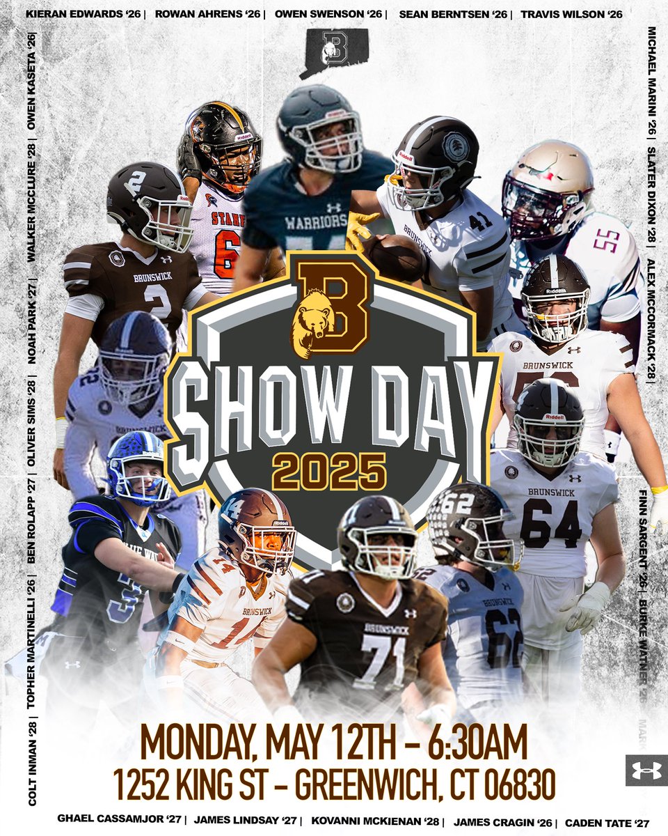 Coach McGillicuddy (@coach_wayne55) on Twitter photo đ¨COLLEGE COACHES
Just 3 weeks until CT Showday! Kick it off at Brunswick â where tradition never graduates!
đ¤Kieran Edwards: 10+ offers
âŞď¸Rowan Ahrens: 3âď¸ OT
đ¤Owen Swenson: 1 FBS offer
âŞď¸Sean Berntsen: 3 offers (2fbs)
đ¤Oliver Sims â28: 1 FBS offer
& A LOT of young talent! đ¨COLLEGE COACHES
Just 3 weeks until CT Showday! Kick it off at Brunswick â where tradition never graduates!
đ¤Kieran Edwards: 10+ offers
âŞď¸Rowan Ahrens: 3âď¸ OT
đ¤Owen Swenson: 1 FBS offer
âŞď¸Sean Berntsen: 3 offers (2fbs)
đ¤Oliver Sims â28: 1 FBS offer
& A LOT of young talent!