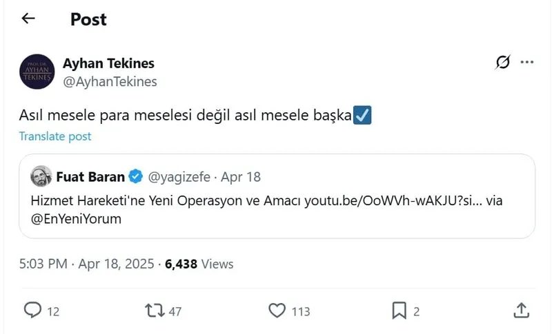 Firari FETÖ'cü Ahmet Dönmez, Cevdet Türkyolu'nun "cemaati üstüne yaptı" dedi. Sözde Baş Yüceler Heyeti'nin başı Abdullah Aymaz'ın yeni vasiyetnameden haberinin olmadığını söyleyen Dönmez, Gülen'in damadı Ahmet Kurucan'ın da yeni belgeden haberdar olmadığını söyledi. Dönmez,