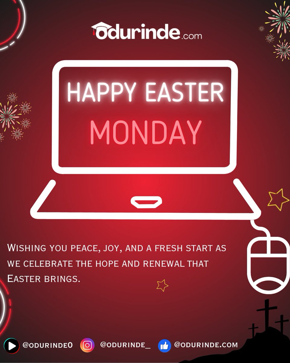 This Easter, we’re not just celebrating life renewed, we’re helping you rise again through skills, growth, and tech that transforms.
#HappyEaster2025 #RiseWithTech #OdurindeDigital #DigitalSkills #WebDevelopment #LearnTech #Naija #TechMadeEasy