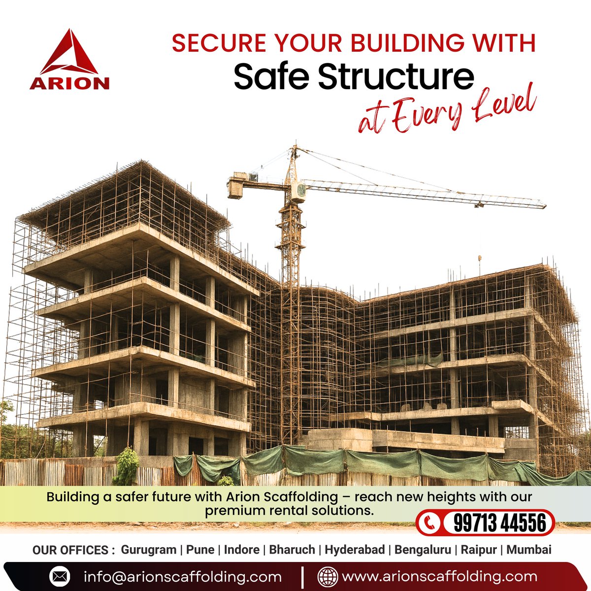 Arionscaffold's tweet photo. Safe, reliable, and affordable scaffolding rentals for your construction needs! 🏗️ Get the best materials for your project today. 
☎ Call : 9971344556

#ArionScaffolding #ConstructionExcellence #ScaffoldingExperts #ConstructionEssentials #cuplock #cuplockscaffolding #builder https://t.co/3qp6dAL86b
