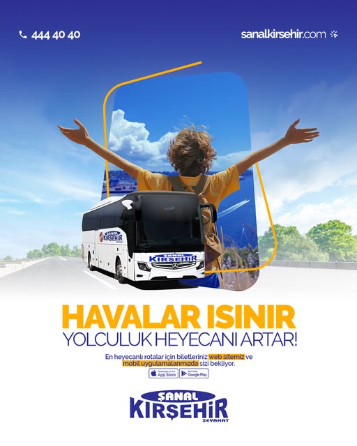 Havalar ısınır, yolculuk heyecanı artar! 😍

En heyecanlı rotalar için biletleriniz, web sitemiz ve mobil uygulamalarımızda sizi bekliyor.

444 40 40
sanalkirsehir.com

#kırşehir #şanalkırşehiryollarda #şanal #otobüsyolculuğu