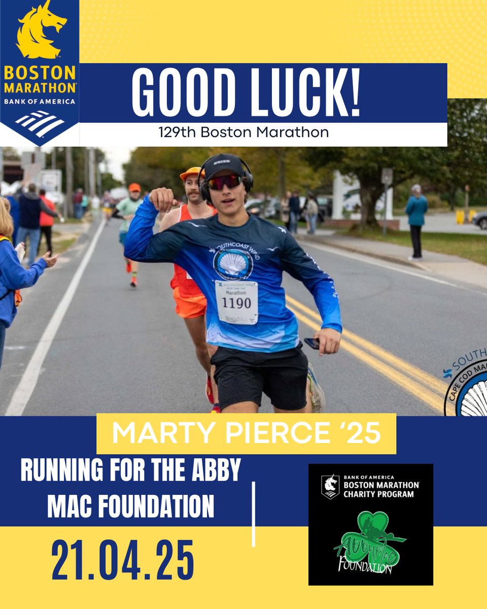 Wishing Marty “the Machine” Pierce good luck as he runs his first Boston Marathon today in support of the Abby Mac Foundation! 

#rollrams #runmartyrun #bostonmarathon

Follow Along 🔗 rtrt.me/ulink/BAARA/BO…