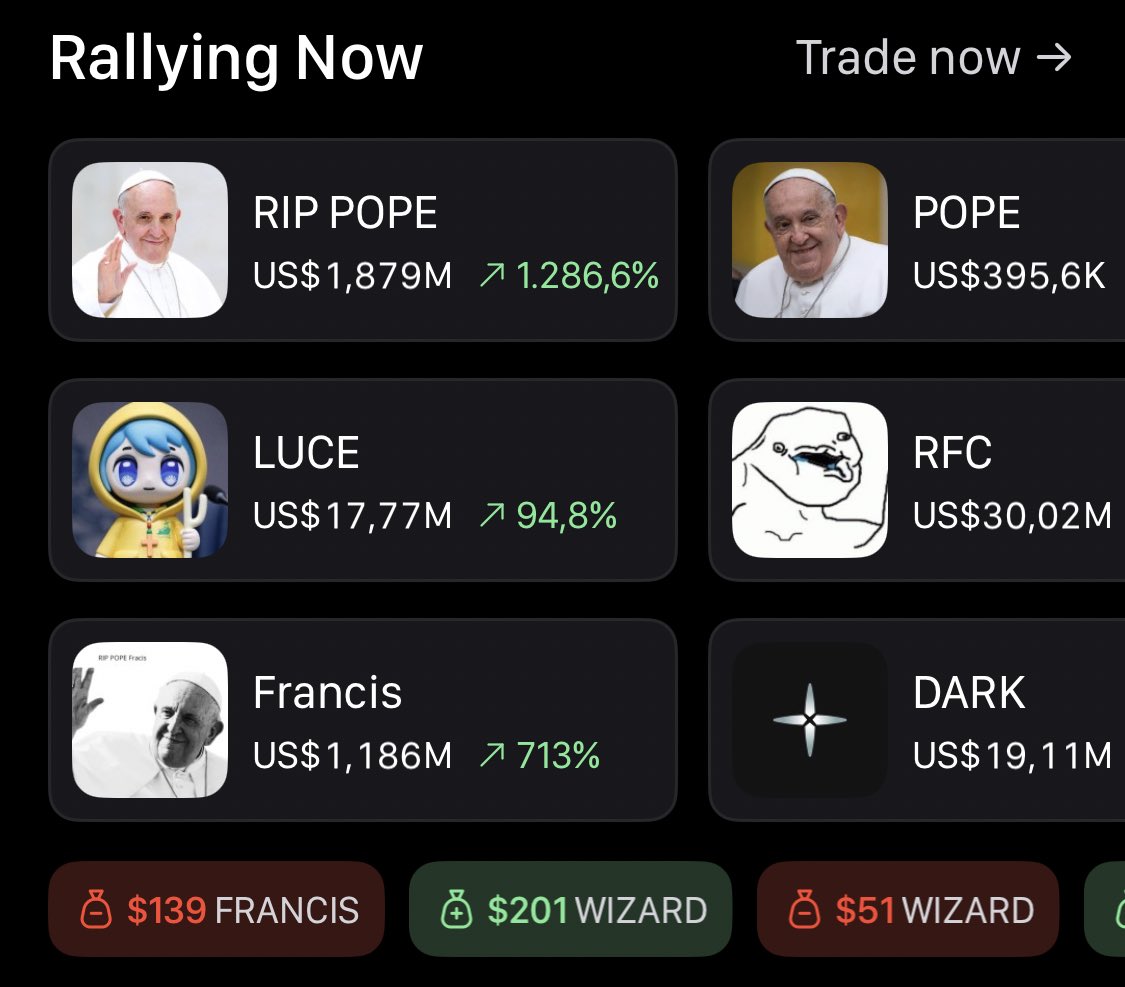 Now important news can be read on the meme coin trade..
LOL 
<a href="/MrDOMeth/">Mr. ĐumbŌ</a> 
<a href="/Bujo213449/">Bujo</a>