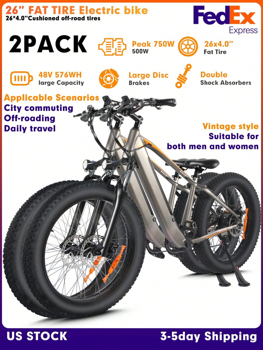 promocode_click's tweet photo. 💰 Price: $912.14  (-53%)

🛒 Mankeel 2PACKS 740W Peak Brushless Motor, 48V13Ah Removable Battery, Electric/Assisted Bike With Maximum Range Of 50 Miles, 26x4inch Fat Tires, Maximum Speed Of 19MPH, Couples Ride

#SHEIN #ad #deals #SHEINfashion 

https://t.co/uxwcGl8cpp https://t.co/5aVZeJYqzV