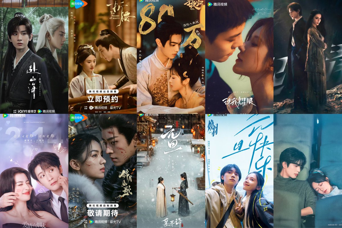 TOP10 Reservations on Tencent

🥇#TheJourneyOfLegend - 3.22M
🥈#ThePrisonerOfBeauty - 2.63M
🥉#MoonlitReunion - 1.7M
4️⃣ #LovesAmbition - 1.63M
5️⃣ #LoveOnTheTurquoiseLand - 1.62M
6️⃣ #LoveHasFireworks - 1.42M
7️⃣ #LegendOfTheFemaleGeneral - 1.17M
8️⃣ #LoveBeyondTheGrave - 1.17M
9️⃣