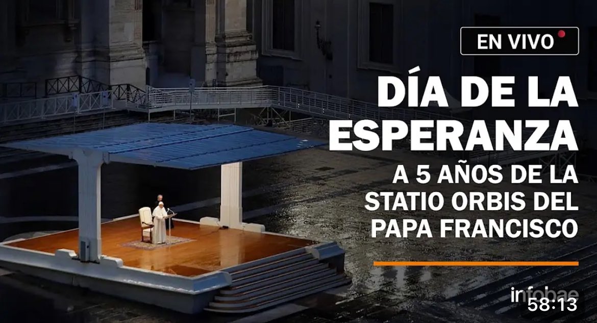 Comparto el especial que realizamos el 27 de marzo con <a href="/infobae/">infobae</a> y <a href="/vaticannews_es/">Vatican News</a> en el que referentes del pensamiento dialogaron sobre el mensaje del Papa Francisco en la Statio Orbis y en su magisterio.

youtube.com/live/pcezz5rBY…