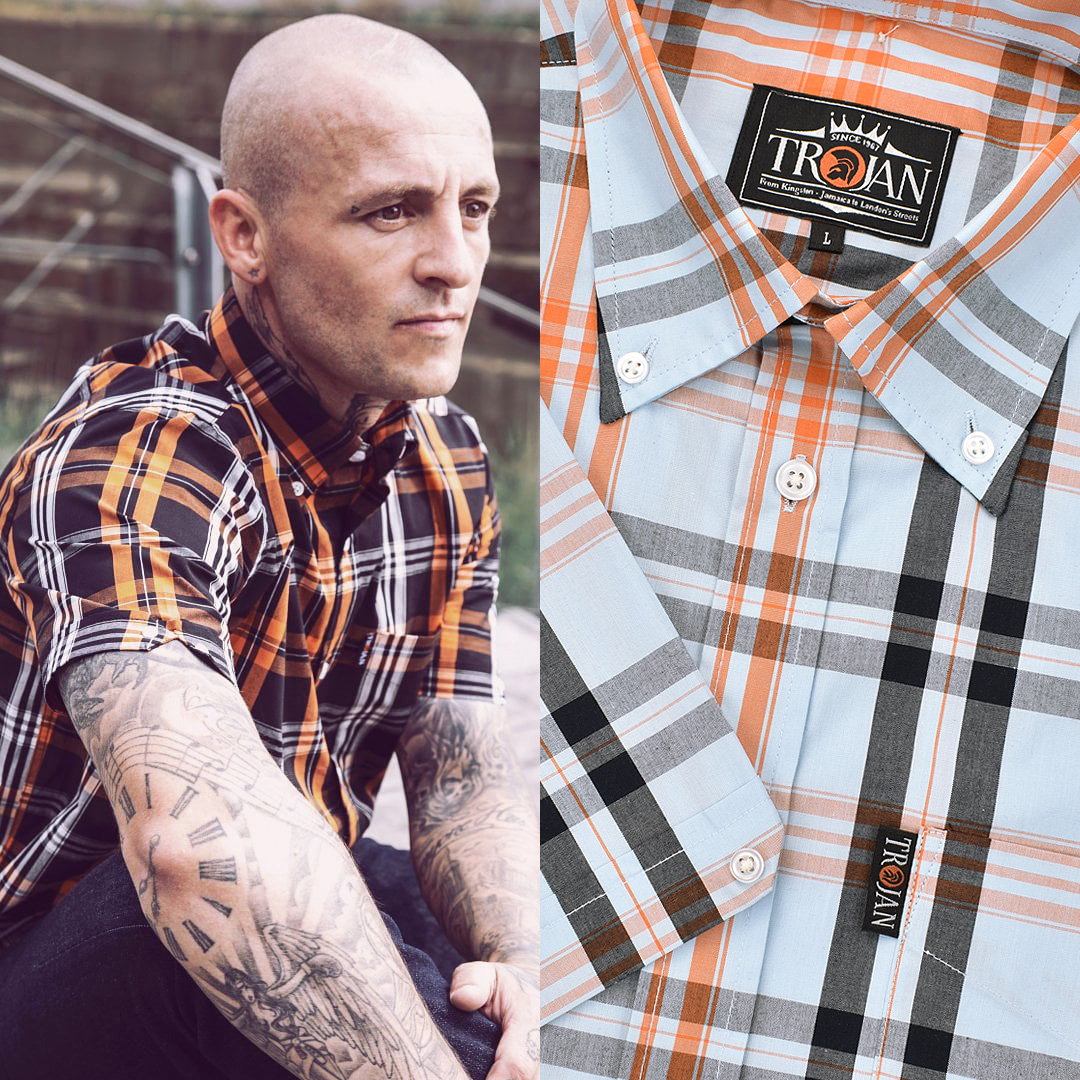 shopmodfellas's tweet photo. Trojan Records short sleeve check shirts available in various colours @ https://t.co/UEBv3M84iM #modclothing #skinhead https://t.co/BXqnvgPWlO