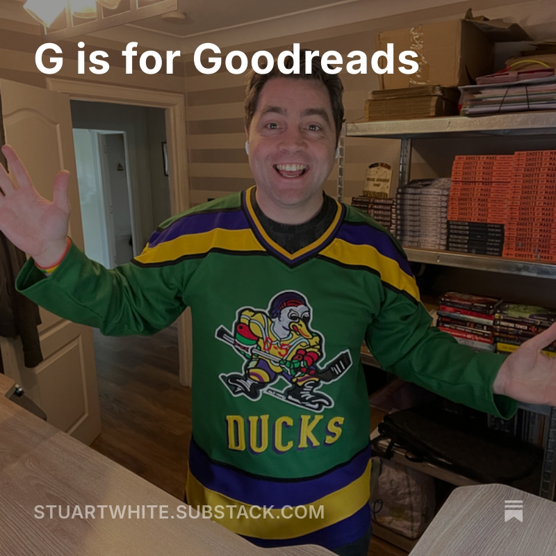 Stuart White (@stuartwhitewm) on Twitter photo My latest entry on the A-Z of self-publishing from my perspective:
G is for Goodreads, by <a href="/StuartWhiteWM/">Stuart White</a>
open.substack.com/pub/stuartwhit… My latest entry on the A-Z of self-publishing from my perspective:
G is for Goodreads, by <a href="/StuartWhiteWM/">Stuart White</a>
open.substack.com/pub/stuartwhit…