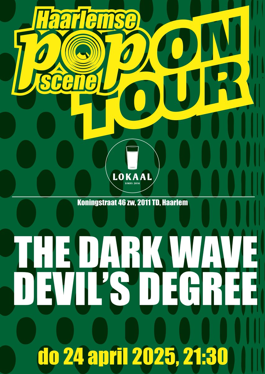 HPSOnTour's tweet photo. Donderdag a.s. v/a 21:30 in Lokaal: The Dark Wave en Devils Degree.
Komt allen, want laat ze niet vallen!
#hpsot #hps023 #haarlem #popscene #ontour #live #muziek #musik #musica #musique #music https://t.co/nTtNQSXjop