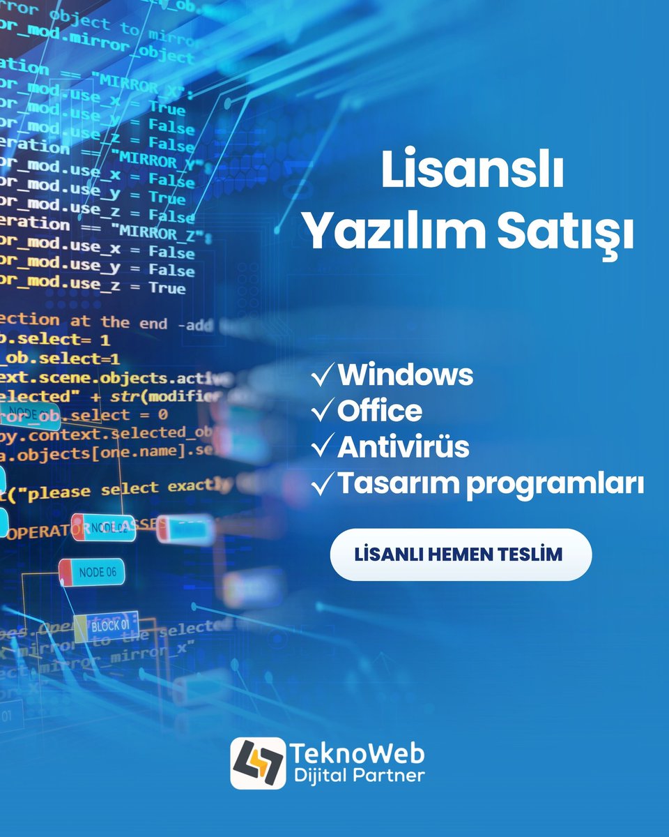 OnurDevOps's tweet image. 🔐 Orjinal Yazılım Güvencesiyle Tanışın!
Windows, Office, Antivirüs ve Tasarım Programları gibi lisans yazılımlar TeknoWeb&apos;de!

✅ Lisanlı Ürün Garantisi
✅ Anında Teslim
✅ Uygun Fiyatlı Çözümler

👉 Hemen sipariş verin: teknoweb.net