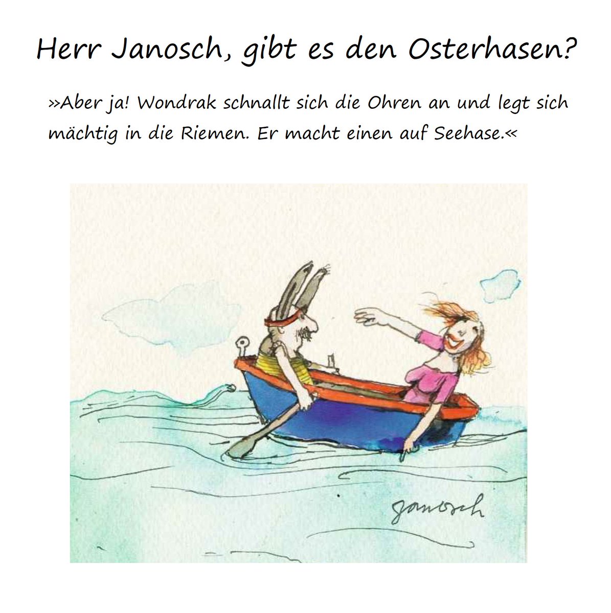JanoschsWondrak's tweet image. #Janosch #Wondrak #Osterhase