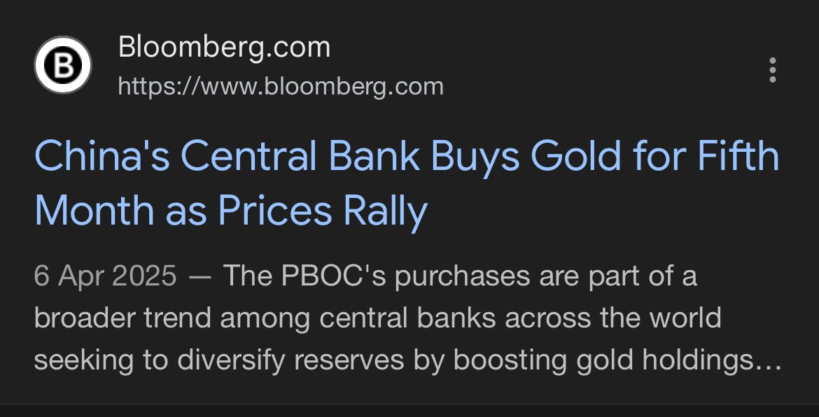 Don’t step in front of the train also known as the PBOC.  $GLD #gold $XAUT