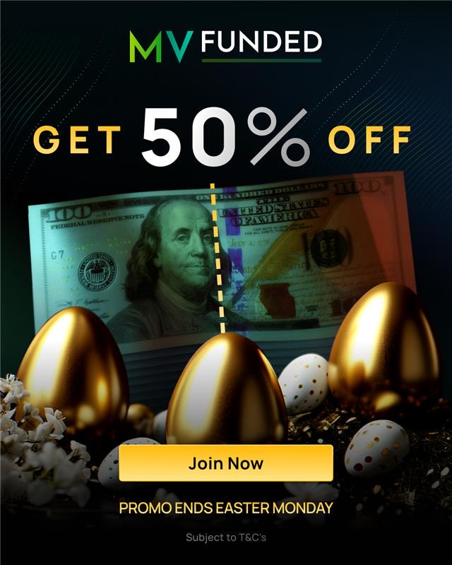 MV_Funded's tweet image. 🚨50% OFF on Easter Monday‼️

Get 50% OFF TODAY ONLY

Use the code: EASTER

mvfunded.com