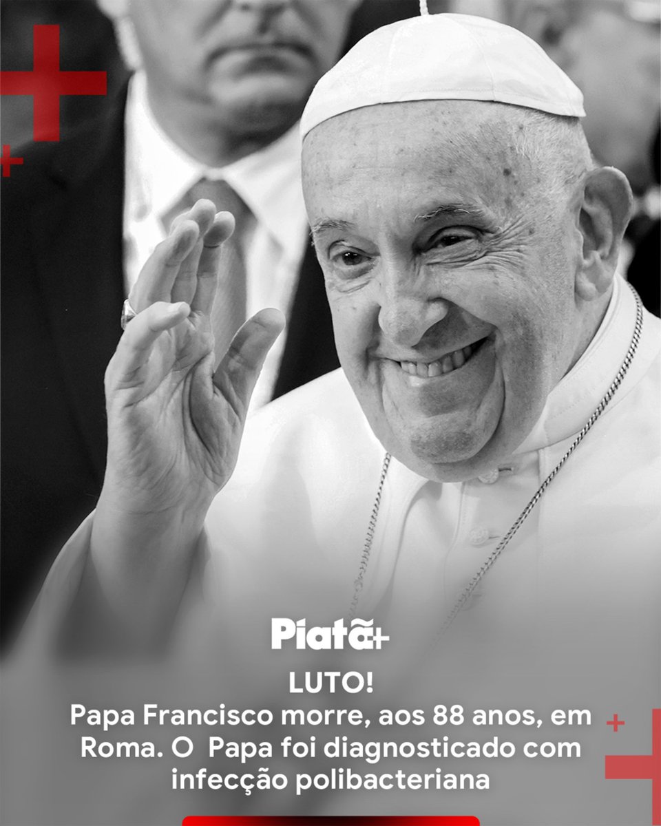 O Papa Francisco faleceu nesta segunda-feira (21), aos 88 anos, em Roma. Internado desde fevereiro com uma infecção respiratória complexa, o pontífice não resistiu às complicações do quadro clínico. 

#PapaFrancisco #Luto #PiatãMais #PiatãFM