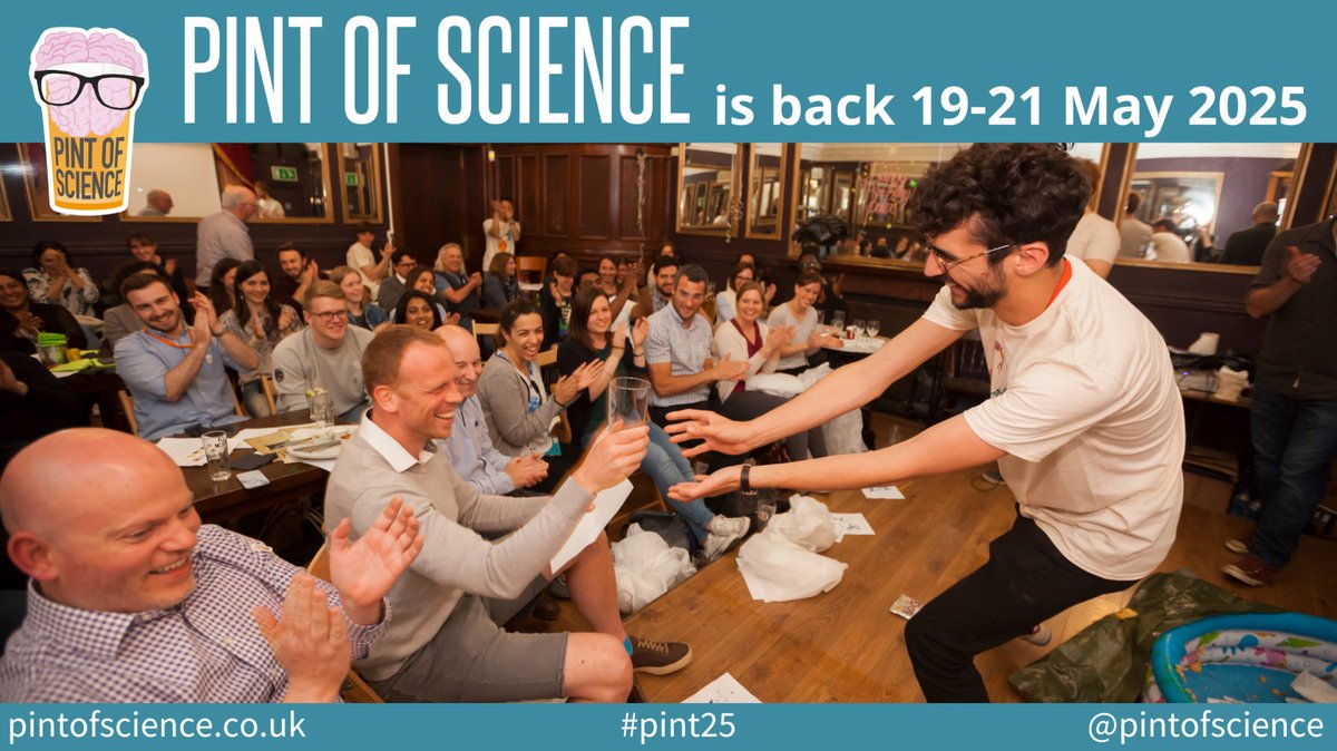 Pint of Science is back in St Andrews 19-21 May 2025! Visit the website for the full line-up of speakers, and ticket links: pintofscience.co.uk

📅 19-21 May 2025
📌 Sandy's bar, Students Union, <a href="/univofstandrews/">University of St Andrews</a> 

#pint25