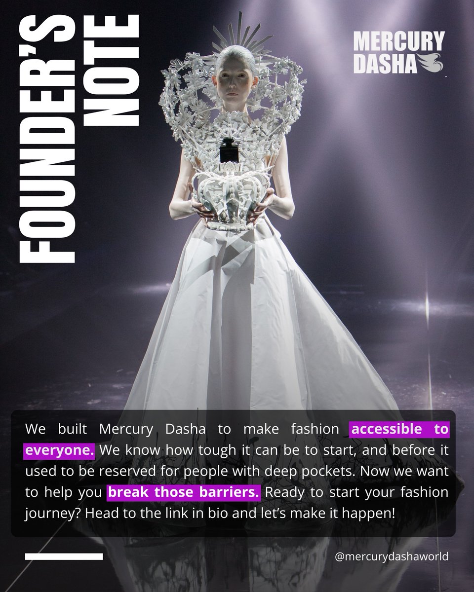 Mercury_Dasha's tweet image. We built Mercury Dasha to break the gatekeeping in fashion. Now you can start designing with powerful tools—without a huge budget. Let’s make your fashion journey happen. Start now. Link in bio.

#fashtech #fashionai