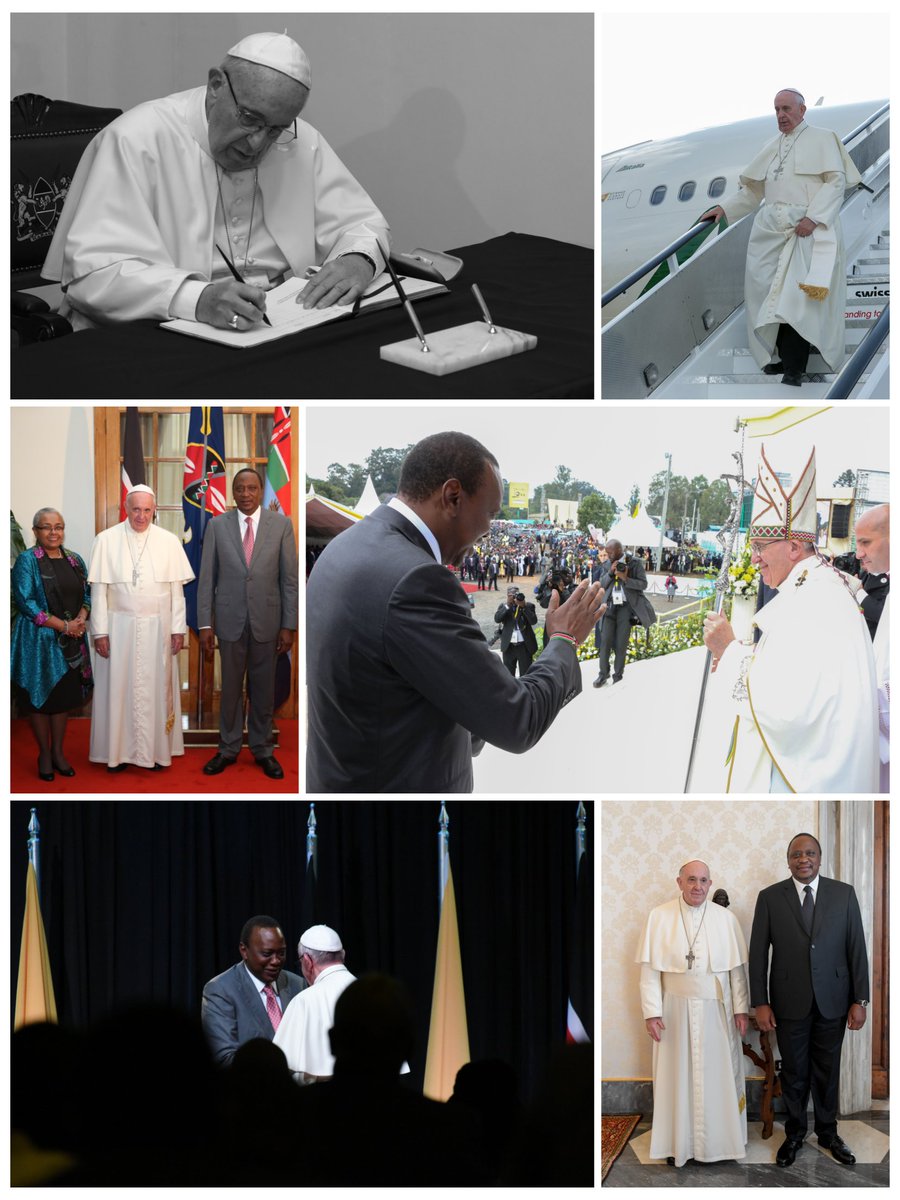 4thPresidentKE's tweet photo. Former President Kenyatta joins world leaders in mourning Pope Francis

NAIROBI, 21st April 2025

Former President Uhuru Kenyatta has joined leaders and catholic faithful worldwide in mourning His Holiness Pope Francis who passed on early this morning.

In his message of condolence, the fourth President eulogised Pope Francis as a true embodiment of religious unity.

He said the pontiff worked hard to build strong bonds of friendship amongst different faiths.

“I recall the visit of Pope Francis to our great nation in November 2015 where most catholic faithful and Kenyans in general renewed their faith and trust in God.

“During that visit, the Pope encouraged Kenyans and pilgrims from across the region to live together as children of the Almighty to portray the true image of God who cherishes peace, harmony and love  amongst mankind,” said the Former President.

He prayed to God to comfort all the Catholic faithful as they come to terms with the passing on of Pope Francis.