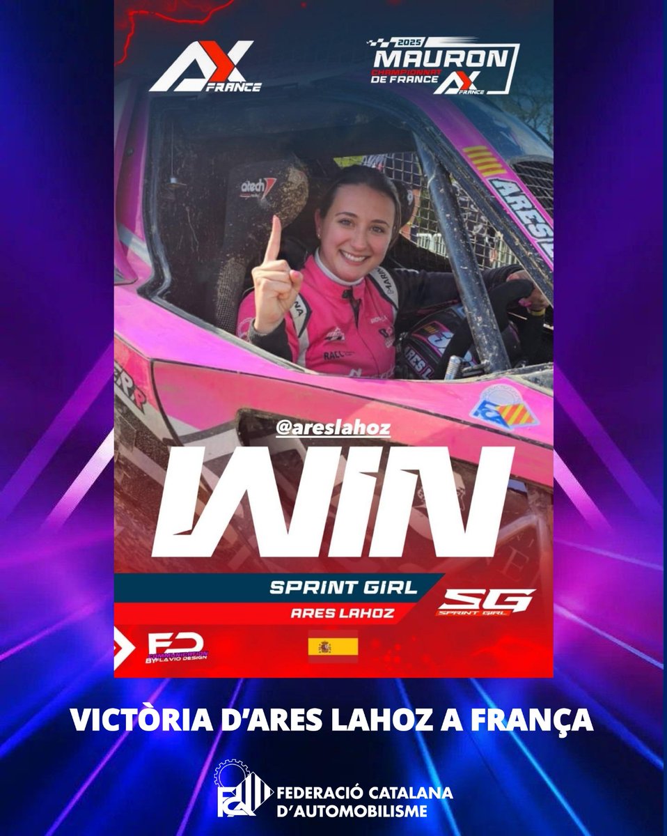 🏆 VICTÒRIA D'ARES LAHOZ A FRANÇA
‼️ CAMPIONAT I COPA DE FRANÇA D'AUTOCRÒS
➡️ SPRINT GIRL - Circuit de Mauron
🎉 Enhorabona
📸 @axnews_

#FCAutomobilisme #motorsport #automobilisme #offroad #victoria #sprintgirl #autocros #frança #mauron