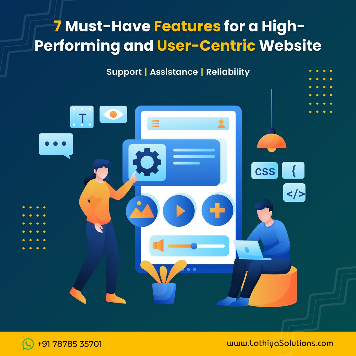 lathiyasolution's tweet image. ✨ 7 Must-Have Website Features ✨
A great site is more than pretty — it’s fast, mobile-ready &amp;amp; built to perform. 🚀
Start strong, scale smart.
🔗 Check it out - lathiyasolutions.com

#WebDevelopment #UXDesign #DigitalGrowth #LathiyaSolutions
