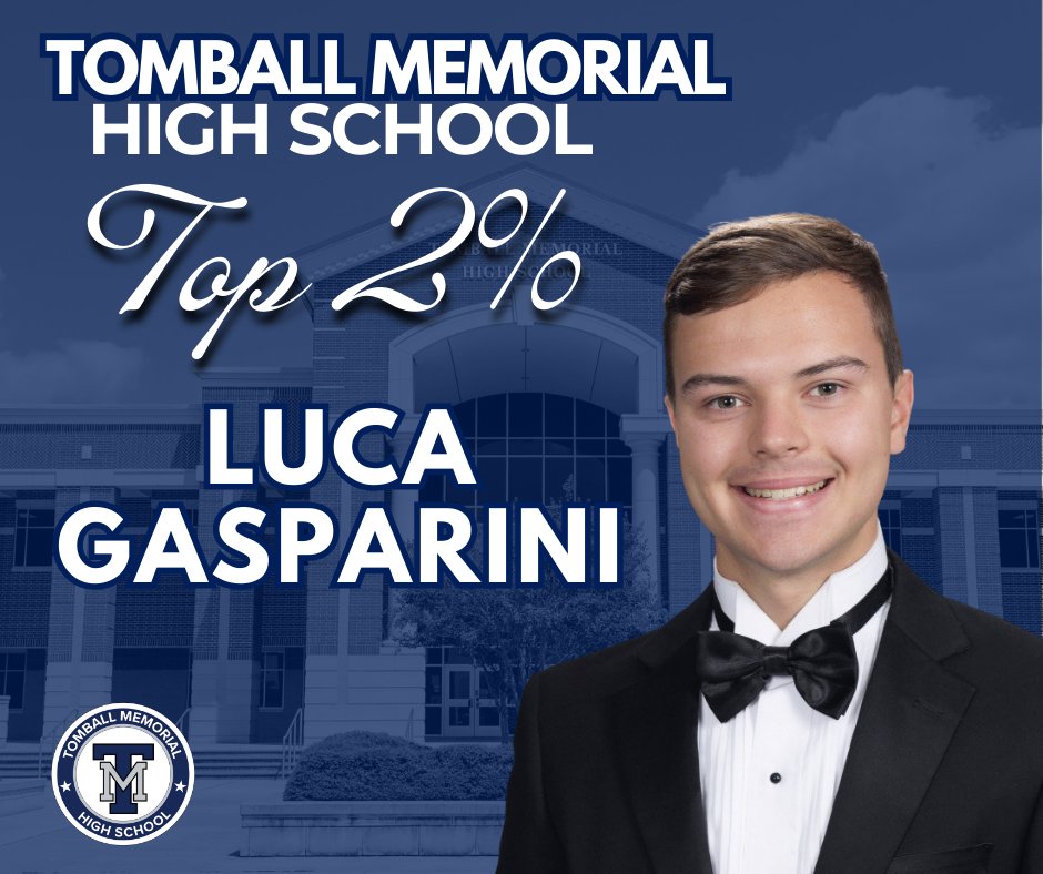 Tomball Memorial High School (@tisdtmhs) on Twitter photo 7 Days Away: π 7 days until graduation! π Just one week from today, we will graduate the Class of 2025! The countdown continues as we celebrate our Summa Cum Laude Graduates who represent the top 2% of our TMHS Seniors!!  Coming in at #7, Luca Gasparini!  Congratulations Luca! 7 Days Away: π 7 days until graduation! π Just one week from today, we will graduate the Class of 2025! The countdown continues as we celebrate our Summa Cum Laude Graduates who represent the top 2% of our TMHS Seniors!!  Coming in at #7, Luca Gasparini!  Congratulations Luca!