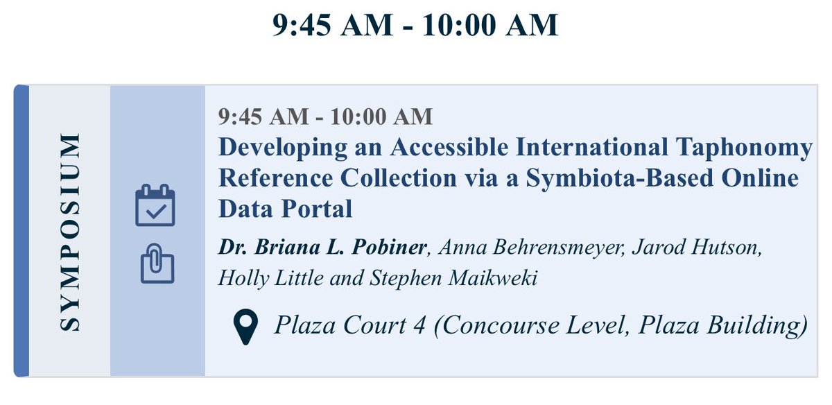 BrianaPobiner's tweet image. Heading to Denver for the Paleoanthro & #SAA2025 conferences! If you’re there thru the bitter end (aka Sunday morning 😄), come see my 9:45am talk in the “Animal Matters: Ethics in Zooarchaeology from Discovery to Display” symposium about our new Symbiota taphonomy online portal.