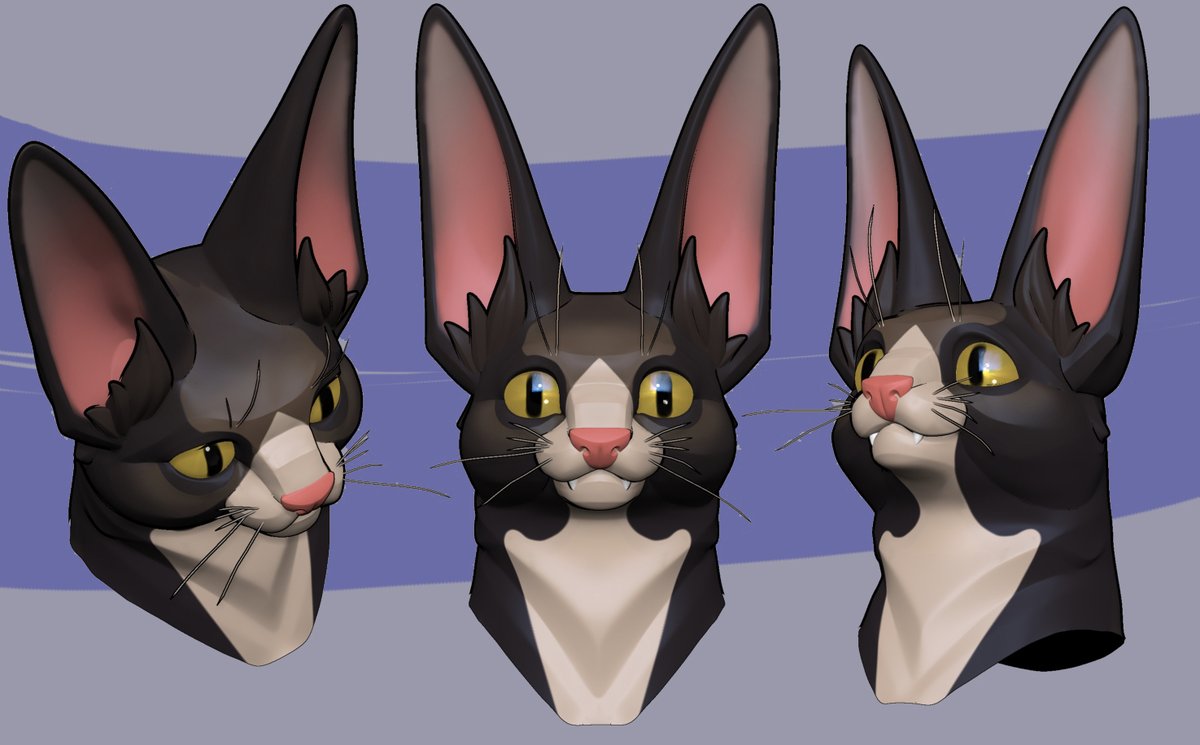 Speedsculpt based on a concept by <a href="/SashaFrantseva/">Sasha Frantseva</a>
Had so much fun working on the shapes and expression🐱💛 
#ZBrush #3DArt #CharacterDesign #StylizedArt