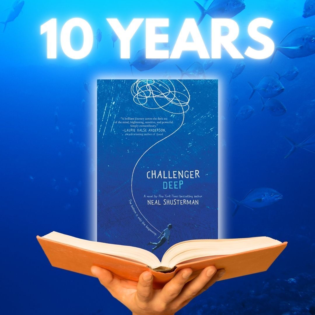 NealShusterman's tweet photo. 10 years ago, Challenger Deep set sail into the depths of mental health and human experience. Inspired by real life, this story means the world to me—and I’m honored it’s been named one of @KirkusReviews’ Best Books of the 21st Century 💙🚢
#ChallengerDeep10 #BookAnniversary https://t.co/UOfztnPlwk