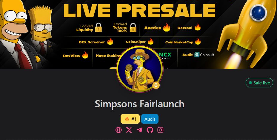 PinkSale (Pink Ecosystem) (@pinkecosystem) on Twitter photo 🚀 #Pinksale is proud to welcome the <a href="/Simpson_SMS/">Simpsons $SMS</a> team as they launch their #Fairlaunch on our platform.
At Pinksale, we’re committed to delivering top-tier support for every project that chooses to raise with us.
Be sure to check out their sale - only 11 hours left!
👉 🚀 #Pinksale is proud to welcome the <a href="/Simpson_SMS/">Simpsons $SMS</a> team as they launch their #Fairlaunch on our platform.
At Pinksale, we’re committed to delivering top-tier support for every project that chooses to raise with us.
Be sure to check out their sale - only 11 hours left!
👉