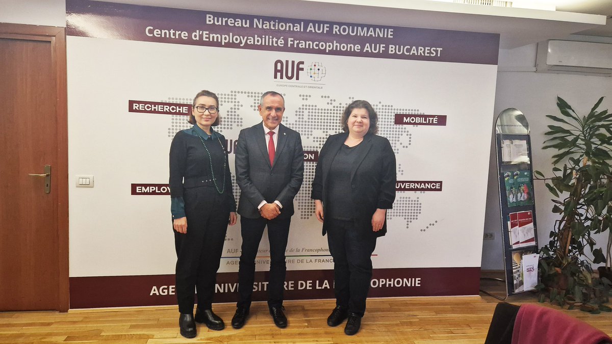 IFIC_AUF's tweet photo. 🎯Renforcement des actions de l’IFIC-AUF en Bulgarie &amp; en Roumanie au profit des #établissements membres de l’@AUF_EuropeCO
✅Visibilité #internationale : #catalogue en ligne des formations du/en français
✅Internationalisation et transformation des #formations par le #numérique https://t.co/oUQmEL8cDm