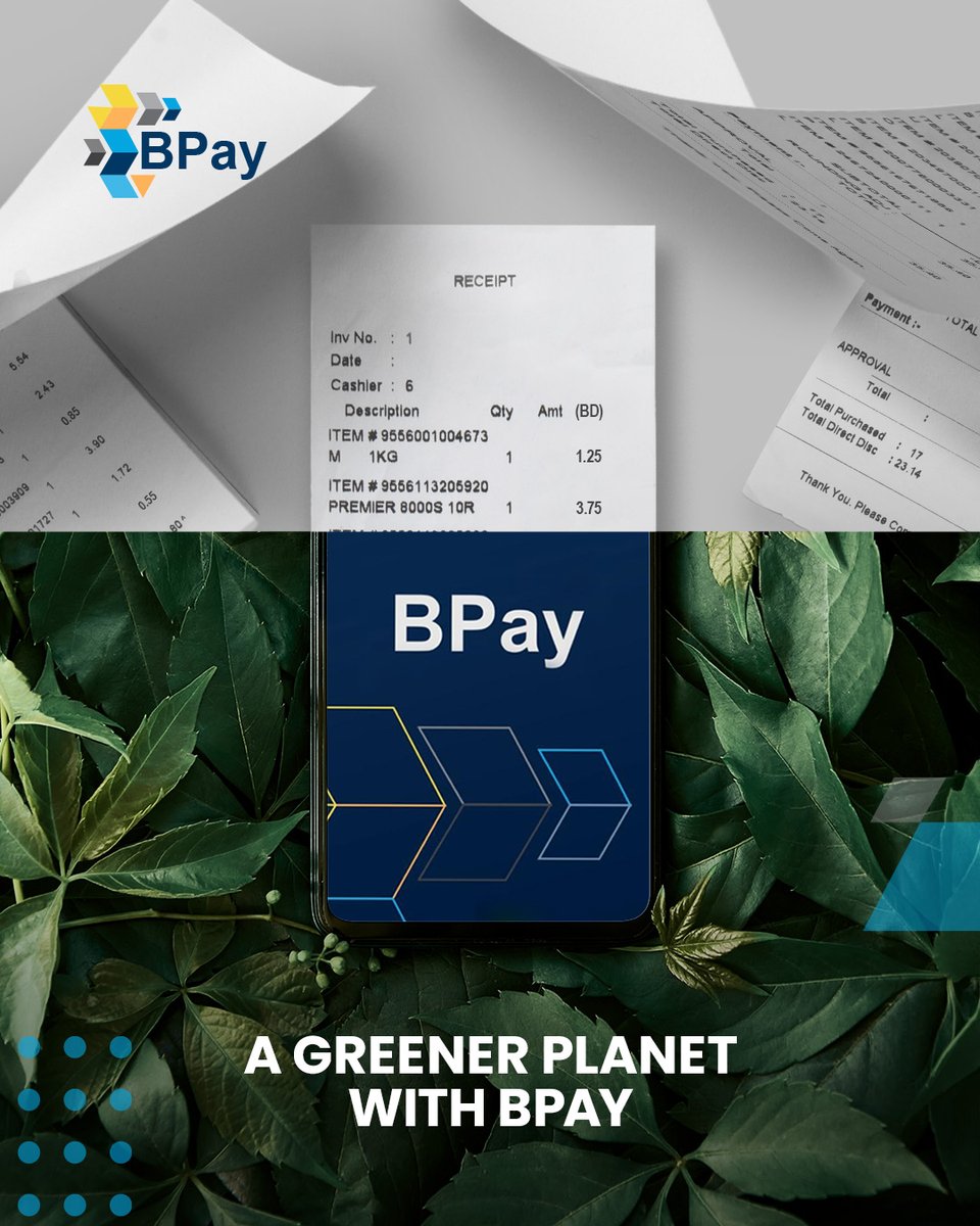 BPay_bh's tweet photo. Leave no paper trail this earth day, with BPay. Embrace digital payments and reduce your environmental footprint 🌎

📲Click the link in bio to download the BPay App now

#BPay #Bahrain #BPayYouthCard #SimplifyLife #BPayApp https://t.co/bF7JGBAbxC