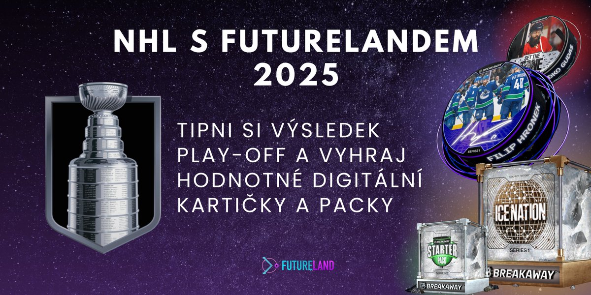 🎯 Soutěž: NHL s Futurelandem 2025!

Tipni výsledek play-off a vyhraj digitální kartičky – třeba podepsaného Filipa Hronka! 😱

Vše, co o soutěži potřebuješ vědět 👇🧵

#NHL #Soutez #BracketChallenge #Hokej