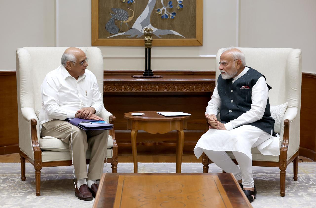 Gujarat CM Bhupendra Patel meets PM Modi in Delhi