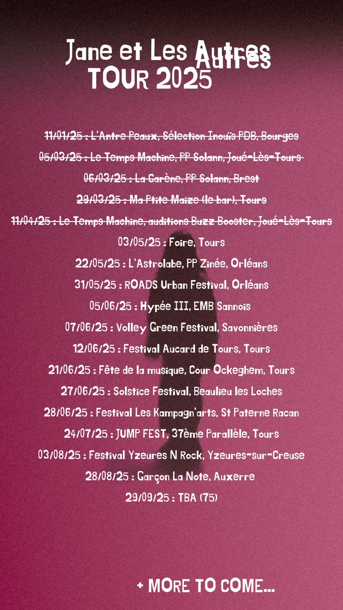 Update des dates de concert !!!