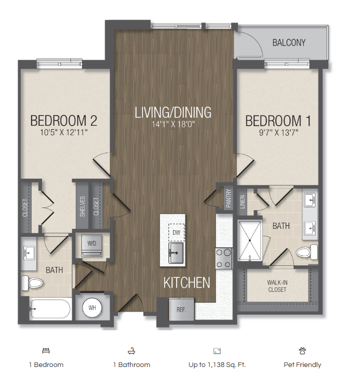 MetColumbia's tweet image. Spotlight of the Week! Our 2-bedroom (C-2) floor plan features 1,138 sq. ft. of open-concept living. Ready to see it in person? metcolumbia.com/scheduletour metcolumbia.com |  metcolumbia.com/amenities |
#MetColumbia #2Bedroom #OpenConcept #ApartmentLiving