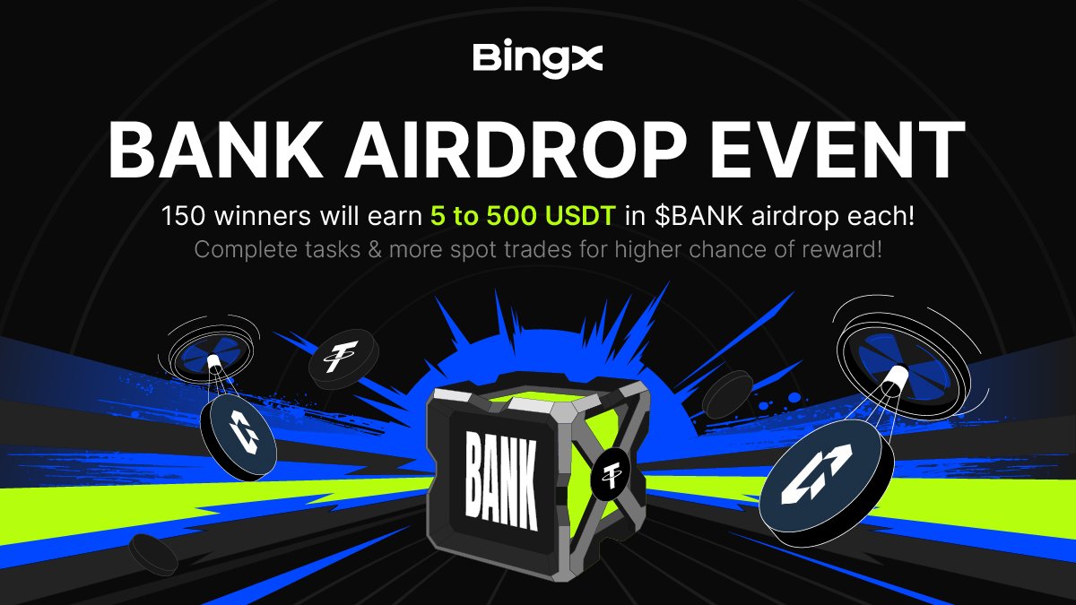 Racer490's tweet photo. $BANK is taking a fresh angle on BTC liquidity with #LPTs and #YATs solid concept if you ask me. BingX has an airdrop running too, 150 spots up for grabs. Just tasks and spot trades. Worth a look if you're digging deeper. https://t.co/GA5qjzW3hA