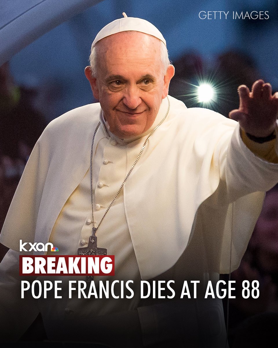 Bells tolled in church towers across Rome after the announcement, which was read out by Cardinal Kevin Farrell from the chapel of the Domus Santa Marta, where Pope Francis lived.

Francis was history’s first Latin American pontiff.

Read more here: 
kxan.com/news/pope-fran…