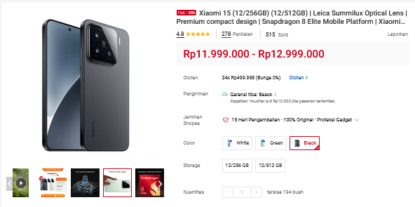 tgoehm's tweet photo. @ShopeeID Nikmati posisi puncak XIAOMI15 
Jelas lewat lensa Leica Summilux Premium
Bertenaga 8EliteSnapdragon
Dilayani Xiaomi HyperAI 
Kompak handal
kuMau
itu https://t.co/ilkHDMGzeq