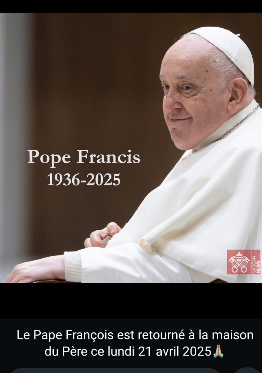 Fièrei de t'avoir eu comme Souverain Pontife ! Tous ceux qui posent leurs mains sur la RDC vont les retirer, de gré ou de force. Repose en paix, Papa François, le défenseur des pauvres. K