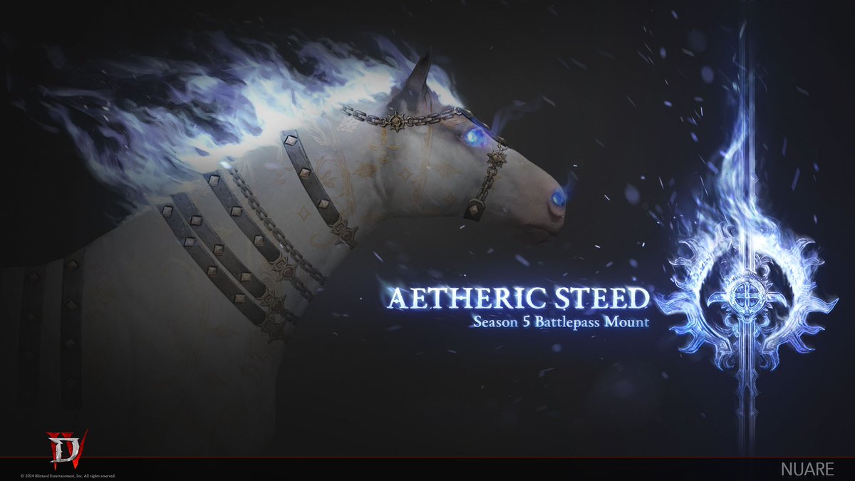 nuarestudio's tweet photo. Diablo IV - Aetheric Steed
"Diablo IV", © 2024 Blizzard Entertainment / by Nuare Studio Inc.
Based on Season 5 Battlepass Mount
https://t.co/9cMas6iEQS
#nuare #nuarestudio #studio #outsource #conceptart #concept #art #drawing #diablo #diabloIV #blizzard #battlepass #mount https://t.co/30IwVu9b7Z