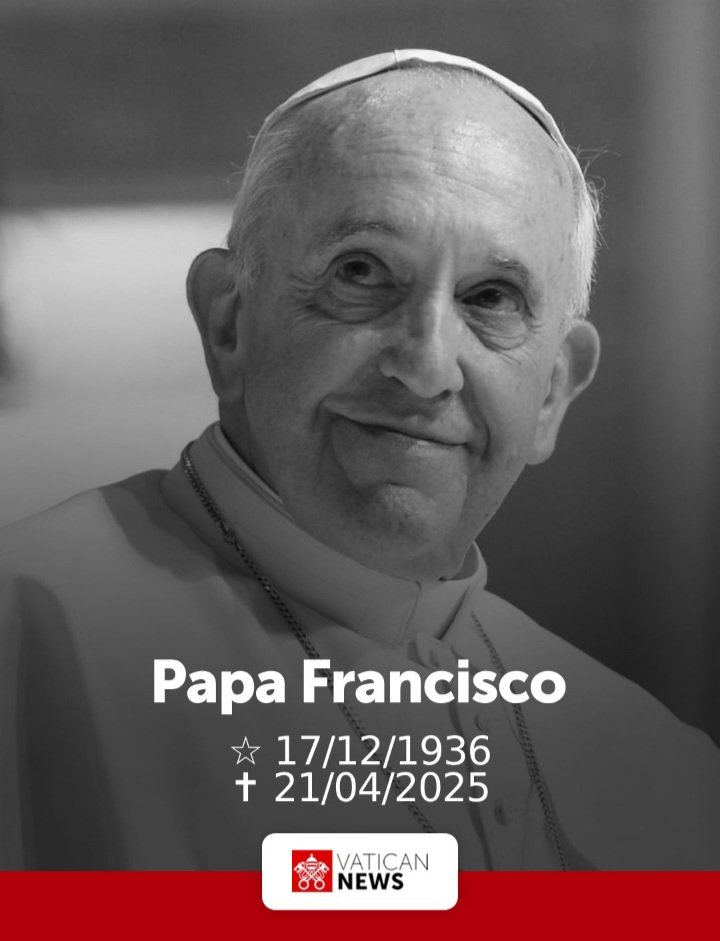 FiascoKarla's tweet photo. El Papa Francisco @Pontifex_es ha muerto, una oración por 🙏 su eterno descanso, que doblen las campanas por favor 🙏 #izcalli https://t.co/ygI2jPN0cZ