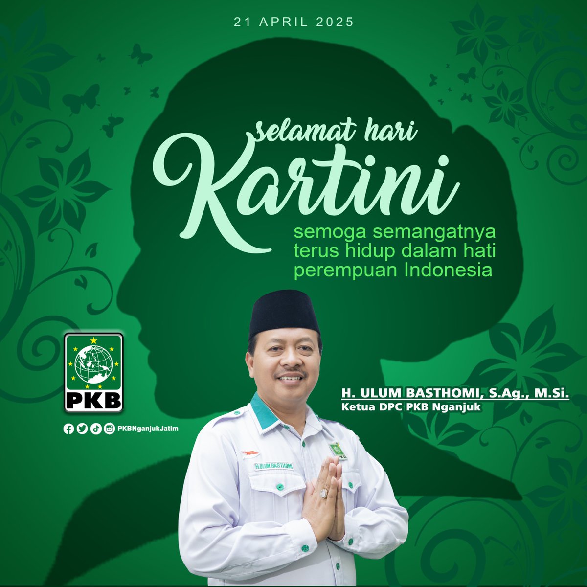*Kartini bukan hanya nama, tapi semangat yang hidup di setiap perempuan Indonesia*

SELAMAT HARI KARTINI 

#PKB #PKBNGANJUK #Kartini #KartiniDay